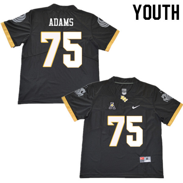 Youth #75 Allan Adams UCF Knights College Football Jerseys Sale-Black
